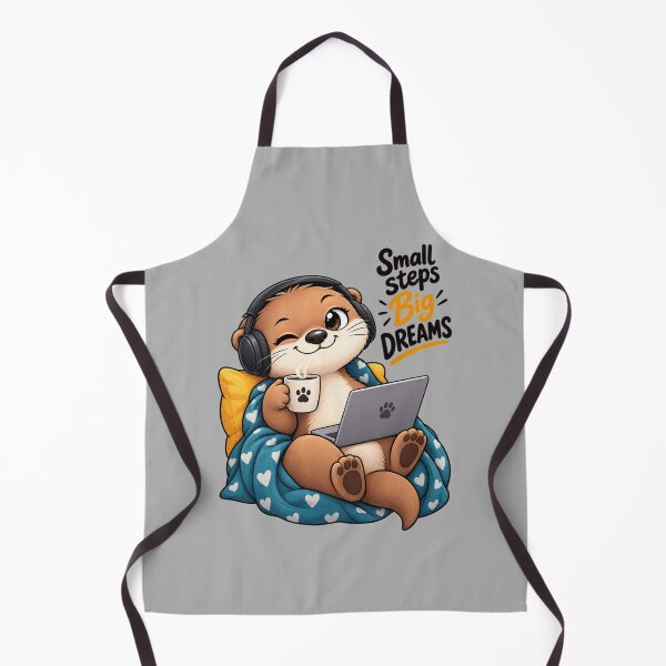 Item preview, Funny Otter Meme Collection - Small Steps Big Dreams Cute Otter - Motivational Cartoon Animal | Positive Mindset designed and sold by MiraLumeStudio.