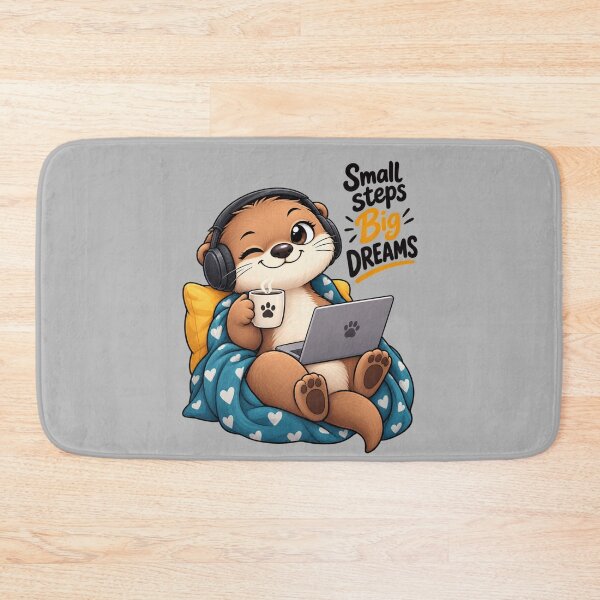 Item preview, Funny Otter Meme Collection - Small Steps Big Dreams Cute Otter - Motivational Cartoon Animal | Positive Mindset designed and sold by MiraLumeStudio.