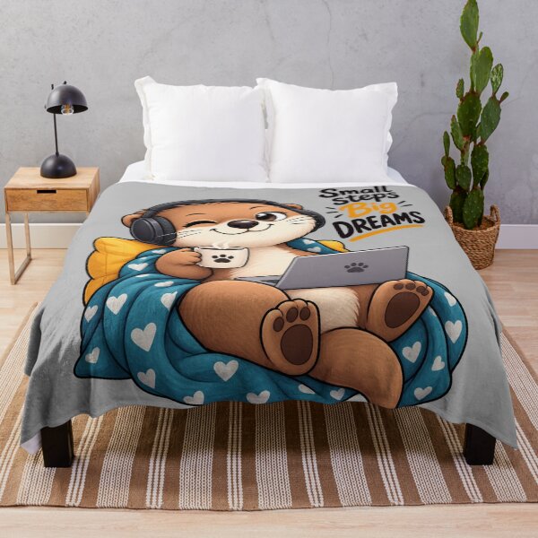 Item preview, Funny Otter Meme Collection - Small Steps Big Dreams Cute Otter - Motivational Cartoon Animal | Positive Mindset designed and sold by MiraLumeStudio.
