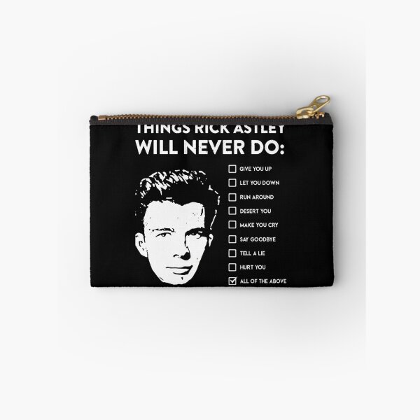 Item preview, Things Rick Astley Will Never Do Checklist designed and sold by PimotaRaku.