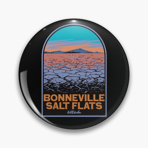 Item preview, Bonneville Salt Flats Utah Vintage Travel Badge designed and sold by HalpinDesign.