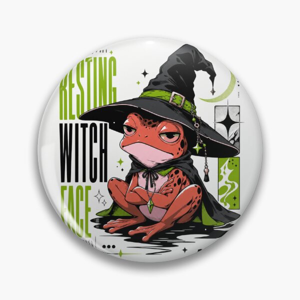 Item preview, Resting Witch Face Red Frog Graphic Poster T-Shirt | Funny Sarcastic Spooky Toad Green Black Cottagecore Halloween Gift designed and sold by illeN-Art-World.