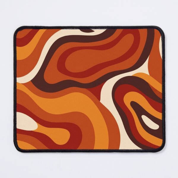 Item preview, 70s Groovy Retro Wavy Seamless Pattern — Warm Terracotta Swirls Abstract Art designed and sold by LYAN-STORE.