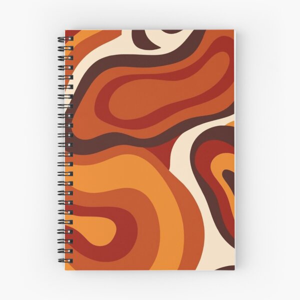 Item preview, 70s Groovy Retro Wavy Seamless Pattern — Warm Terracotta Swirls Abstract Art designed and sold by LYAN-STORE.