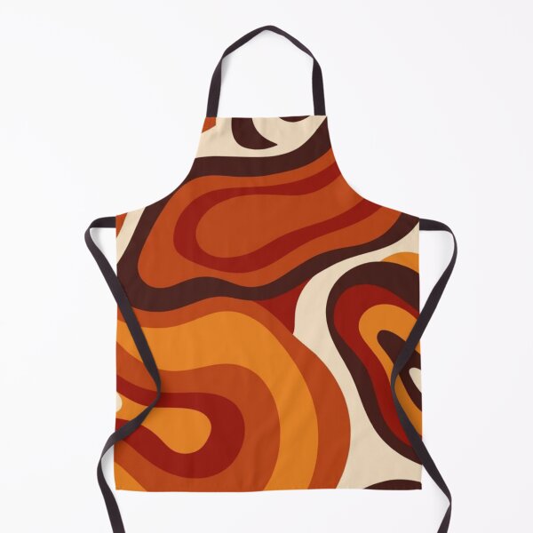 Item preview, 70s Groovy Retro Wavy Seamless Pattern — Warm Terracotta Swirls Abstract Art designed and sold by LYAN-STORE.