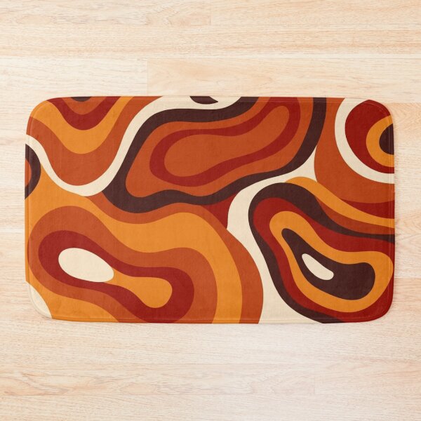 Item preview, 70s Groovy Retro Wavy Seamless Pattern — Warm Terracotta Swirls Abstract Art designed and sold by LYAN-STORE.