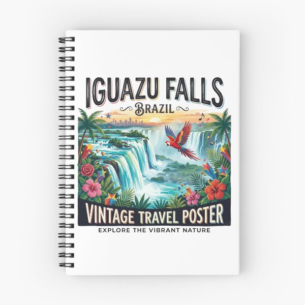 Item preview, Iguazu Falls Brazil Vintage Retro Nature Poster designed and sold by 0Zetgest.