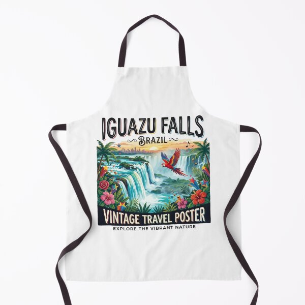 Item preview, Iguazu Falls Brazil Vintage Retro Nature Poster designed and sold by 0Zetgest.
