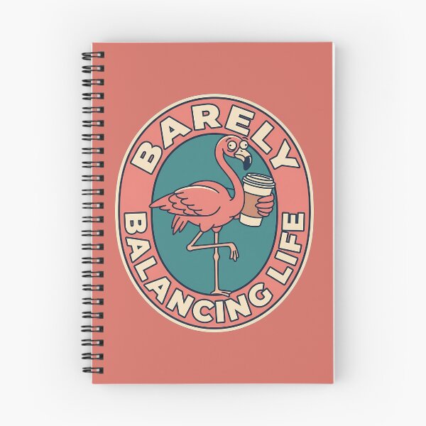 Item preview, Barely Balancing Life Sarcastic Flamingo Badge designed and sold by DripCultureLab.