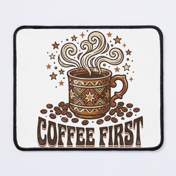 Item preview, Coffee First Retro Coffee Lover Vintage Design designed and sold by meghnad.