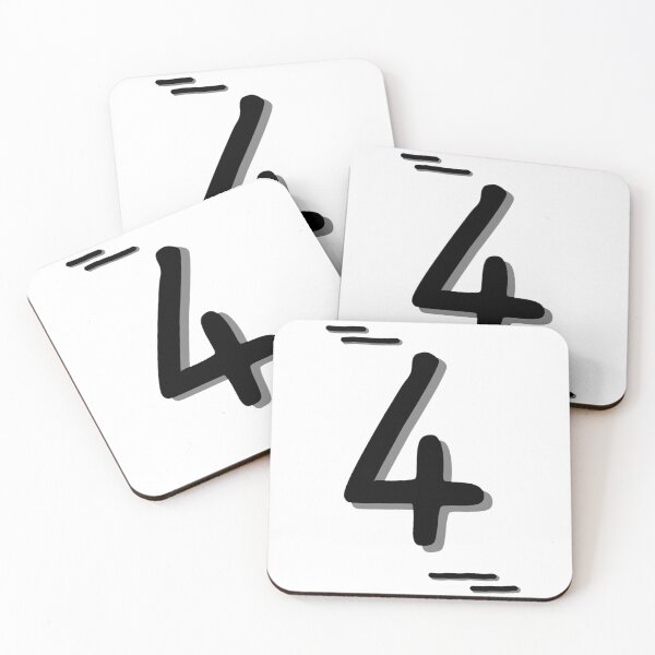 Item preview, Number 4 - Bold Black Artistic Numeral Design designed and sold by Dyche Studio.