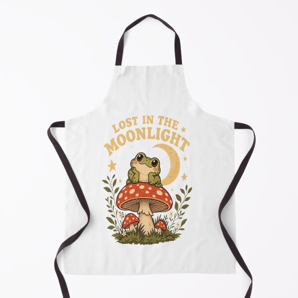 Aperçu de l'œuvre Lost in the Moonlight Frog – Cute Mushroom Frog Vintage Forest Design créée et vendue par KhadijaArt ⭐⭐⭐⭐⭐.