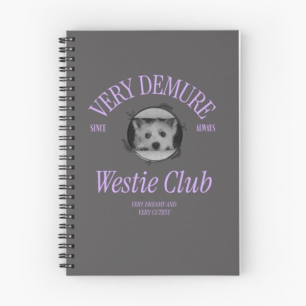 Item preview, Very Demure Since Always Westie Club-Lavender-Instrument Serif designed and sold by Naughty Pup Press LLC.