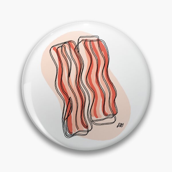 Item preview, Bacon Strips Line Art Illustration designed and sold by Evil B Creative.