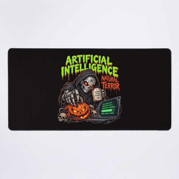Item preview, Artificial Intelligence Natural Terror – Creepy AI Halloween Horror designed and sold by SidTastic .