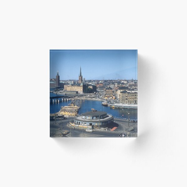Vintage Stockholm, Sweden Acrylic Block