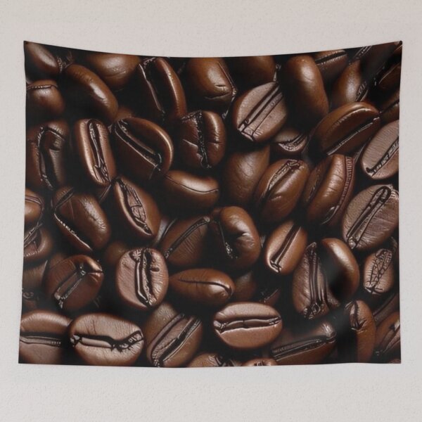 Item preview, Roasted Coffee Beans Macro Texture — Rich Dark Espresso Pattern designed and sold by LYAN-STORE.