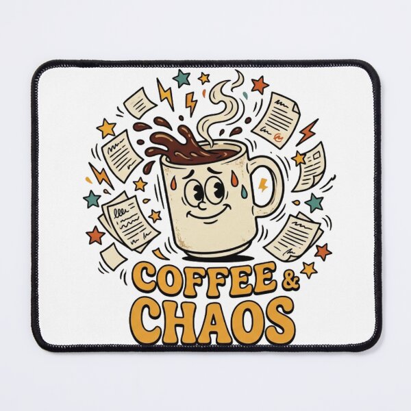Item preview, Coffee & Chaos Funny Coffee Lover Retro Design designed and sold by meghnad.