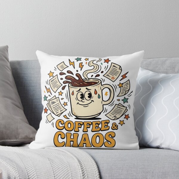 Item preview, Coffee & Chaos Funny Coffee Lover Retro Design designed and sold by meghnad.