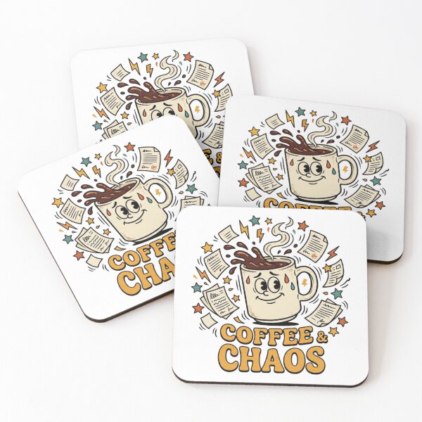 Item preview, Coffee & Chaos Funny Coffee Lover Retro Design designed and sold by meghnad.