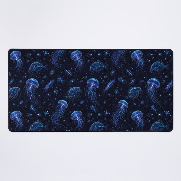 Item preview, Bioluminescent Deep Sea Creatures Pattern designed and sold by frumixart.