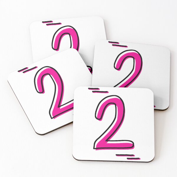 Item preview, Number 2 - Bold Pink Artistic Numeral Design designed and sold by Dyche Studio.
