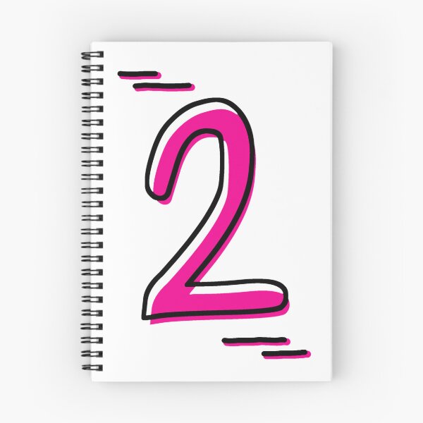 Item preview, Number 2 - Bold Pink Artistic Numeral Design designed and sold by Dyche Studio.