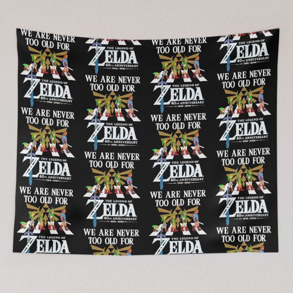 Item preview, We Are Never Too Old for The Legend of Zelda 40th Anniversary designed and sold by Glow-Paw-Studio.