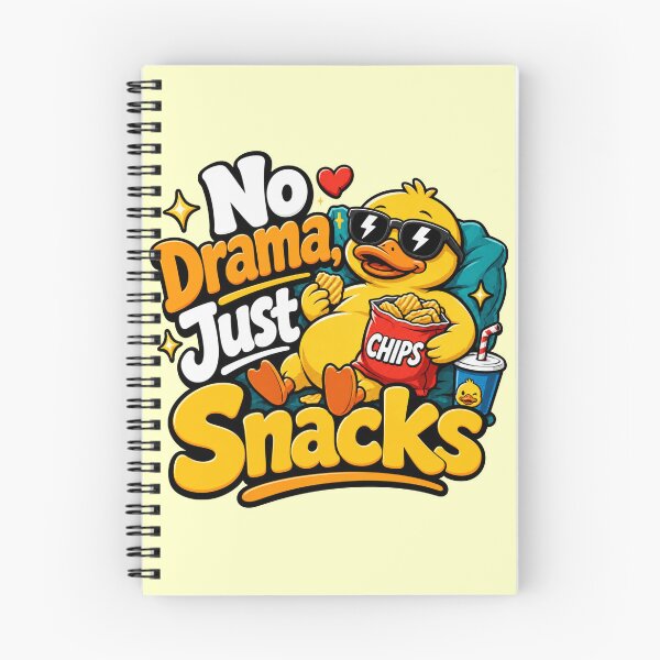 Item preview, No Drama Just Snacks Duck designed and sold by PixoNest.