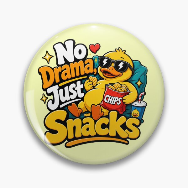 Item preview, No Drama Just Snacks Duck designed and sold by PixoNest.