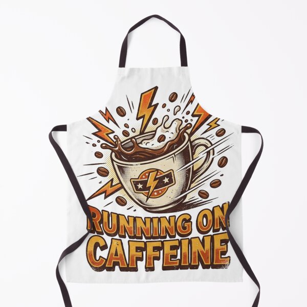 Item preview, Running on Caffeine Funny Coffee Lover Retro Design designed and sold by meghnad.