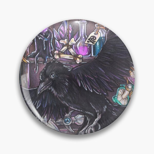 Item preview, Cute Magic Raven Witch with Alchemy Magic designed and sold by ZadzeneaArt.