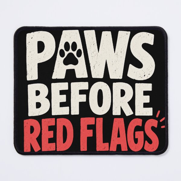 Item preview, Paws Before Red Flags Funny Dog Warning designed and sold by KokoDeez.