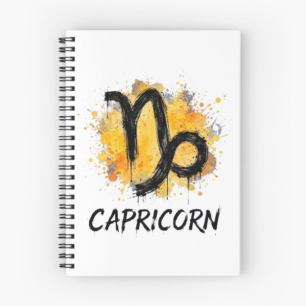 Item preview, Capricorn Zodiac Sign Watercolor Grunge Yellow Orange Art designed and sold by Vibe-Vary.