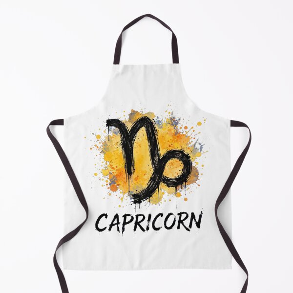 Item preview, Capricorn Zodiac Sign Watercolor Grunge Yellow Orange Art designed and sold by Vibe-Vary.