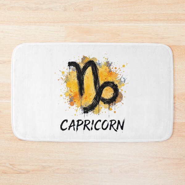 Item preview, Capricorn Zodiac Sign Watercolor Grunge Yellow Orange Art designed and sold by Vibe-Vary.