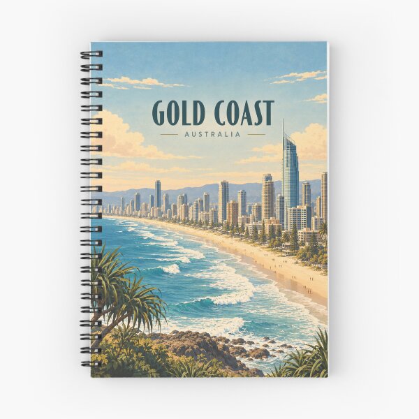 Item preview, Gold Coast Vintage Coastal City Art designed and sold by MichaeIRellov.