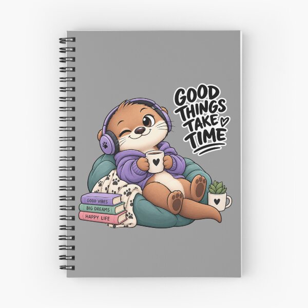 Item preview, Funny Otter Meme Collection - Good Things Take Time Cute Otter - Inspirational Cartoon Animal | Patience & Positive Energy designed and sold by MiraLumeStudio.