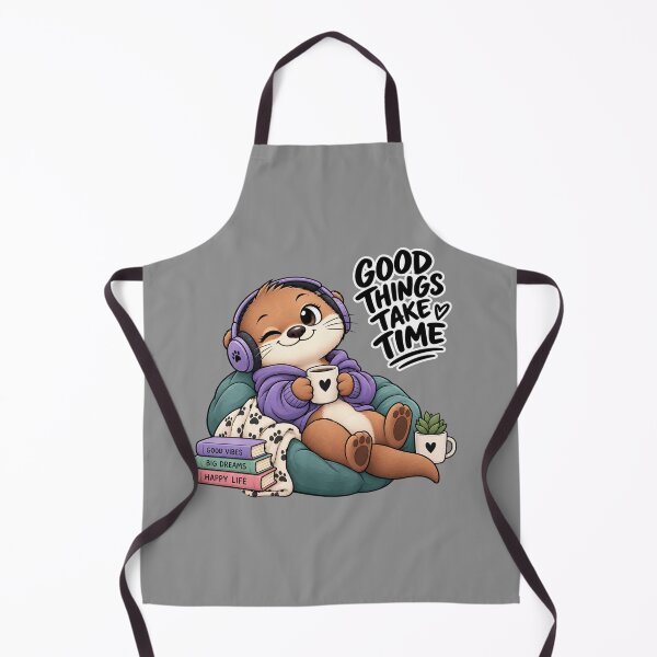 Item preview, Funny Otter Meme Collection - Good Things Take Time Cute Otter - Inspirational Cartoon Animal | Patience & Positive Energy designed and sold by MiraLumeStudio.
