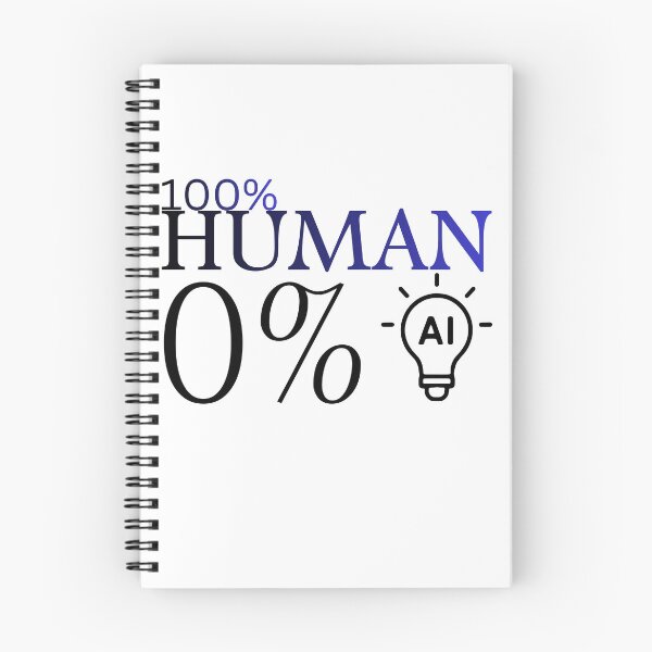 Item preview, 100% HUMAN ZERO AI TYPOGRAPHIC PRINT designed and sold by VirellonInk.