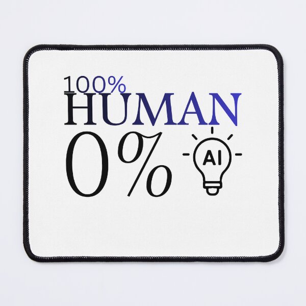 Item preview, 100% HUMAN ZERO AI TYPOGRAPHIC PRINT designed and sold by VirellonInk.