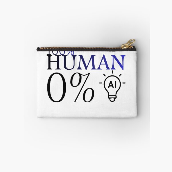 Item preview, 100% HUMAN ZERO AI TYPOGRAPHIC PRINT designed and sold by VirellonInk.