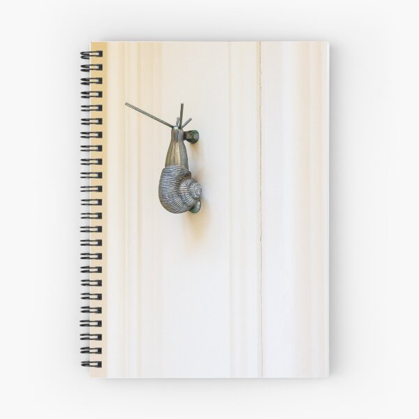 Item preview, Vintage Metal Snail-Style Door Handle Mounted on White Paneled Door, Ornate Interior Hardware designed and sold by Nmallia.