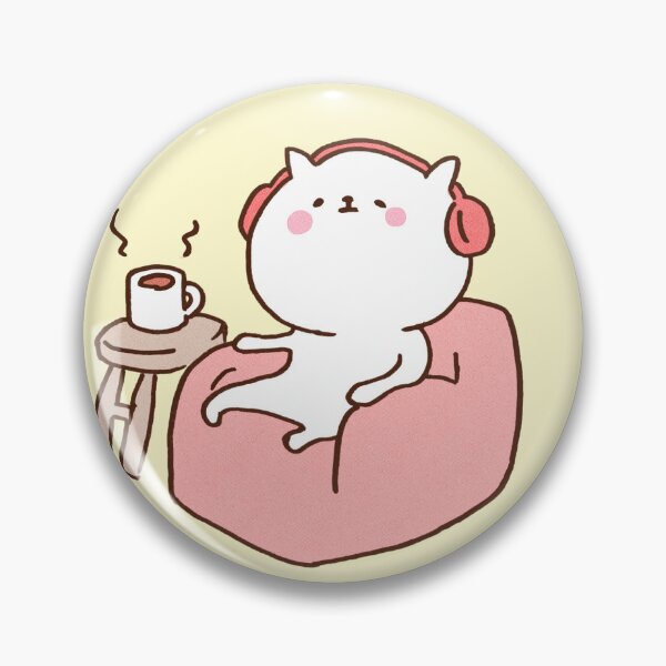 Item preview, Chill Cat Listening To Music On Sofa designed and sold by Chunu Doodles.