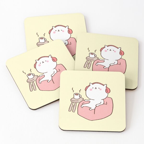Item preview, Chill Cat Listening To Music On Sofa designed and sold by Chunu Doodles.