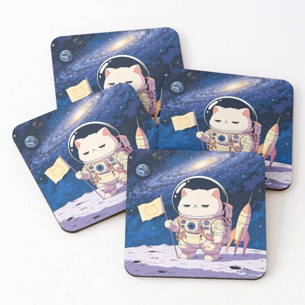 Item preview, Space Cat Astronaut – Cute Cosmic Adventure with Rocket and Galaxy designed and sold by Mousy17.