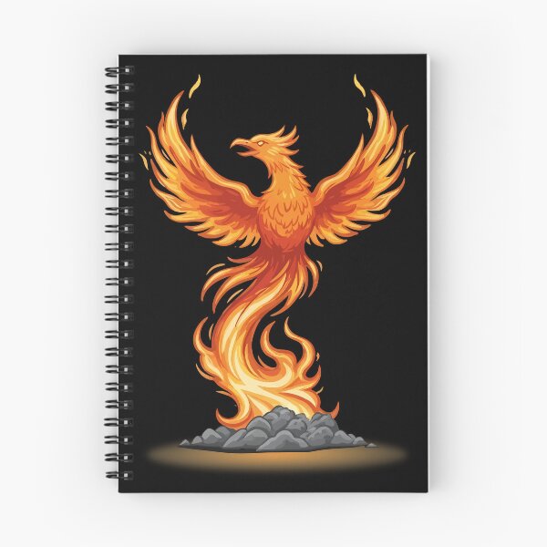 Item preview, Fawkes Fiery Phoenix Rising Firebird Illustration designed and sold by Heaton-B-Design.