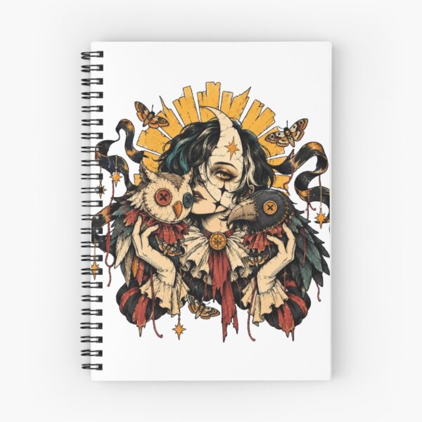 Item preview, Mystical Moon Clown & Patchwork Owls – Dark Celestial Gothic Art designed and sold by TATOXIDE.