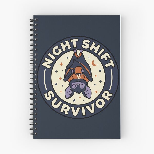 Item preview, Night Shift Survivor Retro Fruit Bat Badge designed and sold by DripCultureLab.