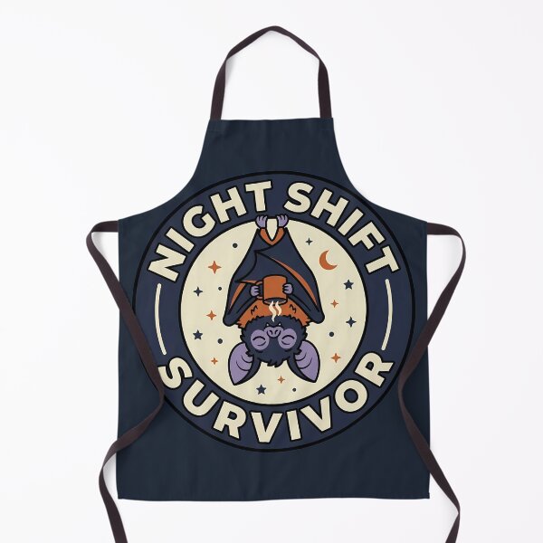 Item preview, Night Shift Survivor Retro Fruit Bat Badge designed and sold by DripCultureLab.